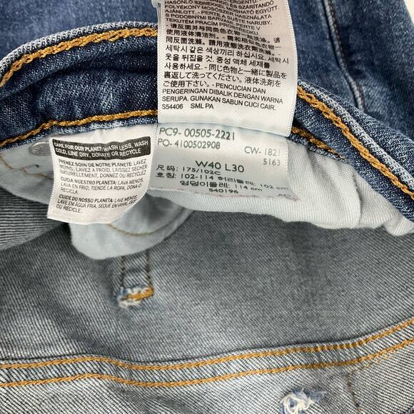 Levis 505 Regular Fit Jeans Blue Men's 40x30 - Picture 6 of 7